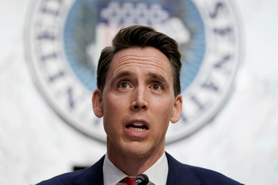 US Republican Senator Josh Hawley. File photo