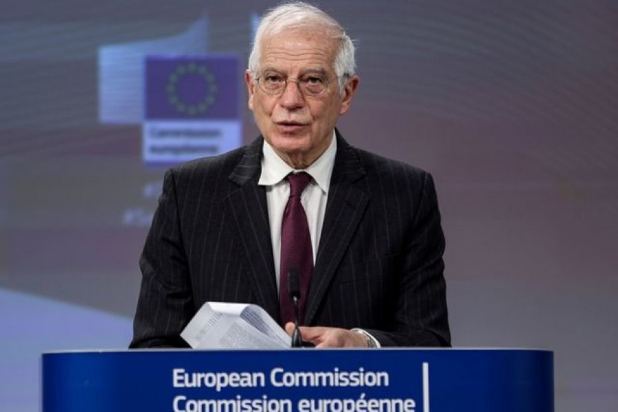 European Commission vice-president Josep Borrell speaks during a news conference on the EU's cybersecurity strategy, in Brussels, Belgium on December 16, 2020 — Pool via REUTERS/Files