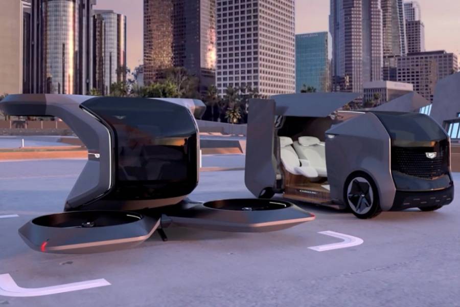GM unveils futuristic vehicle: Look, up in the sky