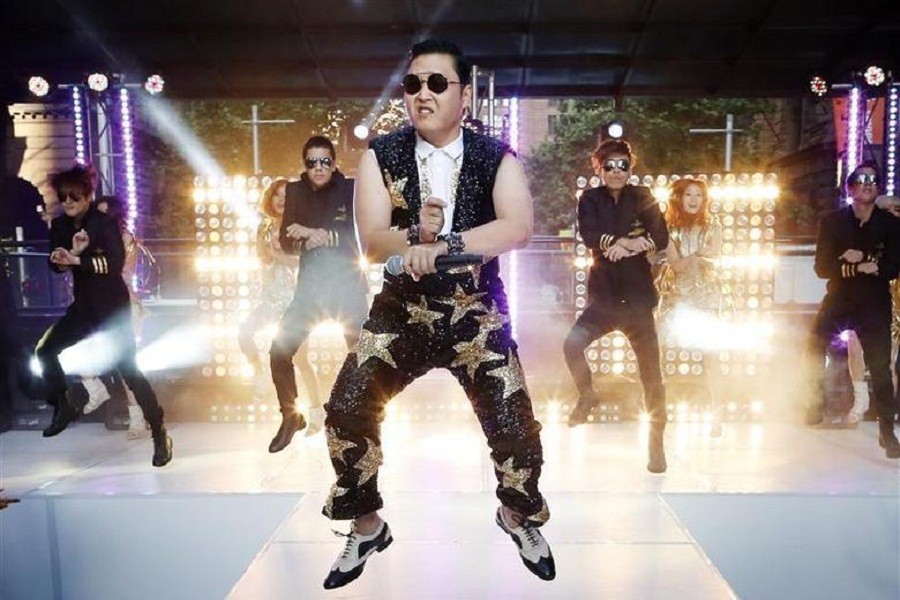 South Korean singer Psy performs his hit "Gangnam Style" during a morning television appearance in central Sydney, October 17, 2012 — Reuters/Files