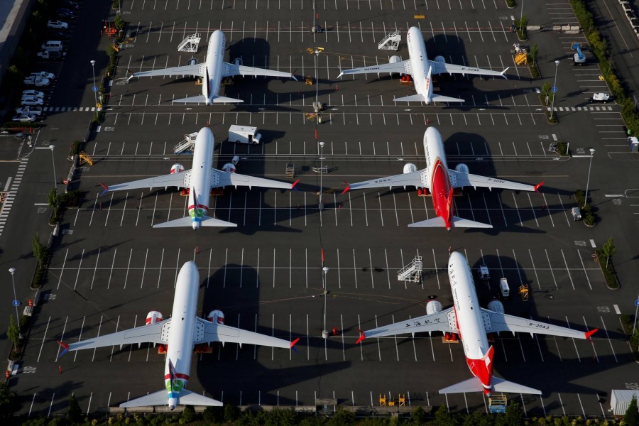 Boeing 737 Max aircraft are parked at Boeing Field in Seattle  — Reuters/Files