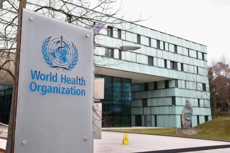 A logo is pictured outside a building of the World Health Organization (WHO) during an executive board meeting on update on the coronavirus outbreak, in Geneva, Switzerland, February 6, 2020 — Reuters/Files
