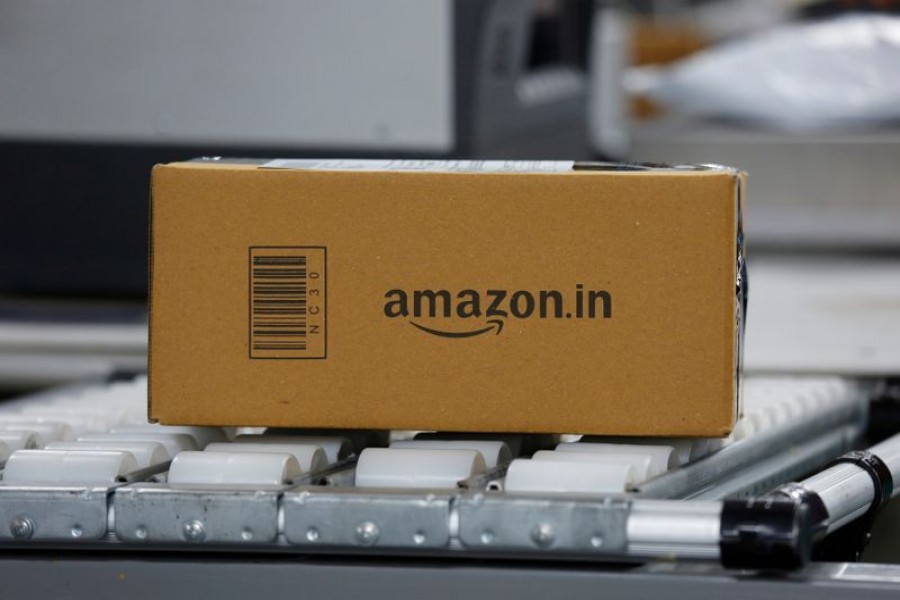 A shipment moves on a conveyor belt at an Amazon Fulfillment Centre (BLR7) on the outskirts of Bengaluru, India, September 18, 2018. REUTERS