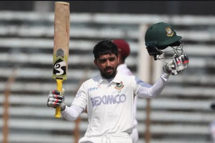 Mominul ton helps Tigers set 395-run target for Windies