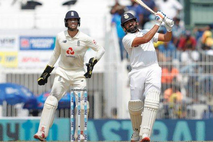 Rohit, Rahane propel India to over 300 on tricky pitch