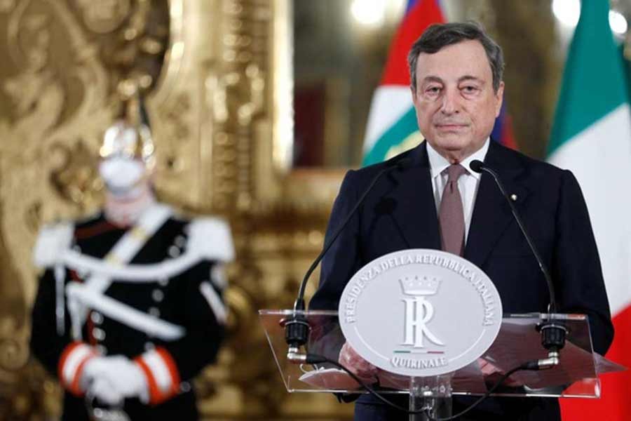 Italy's Draghi takes office, faces daunting challenges