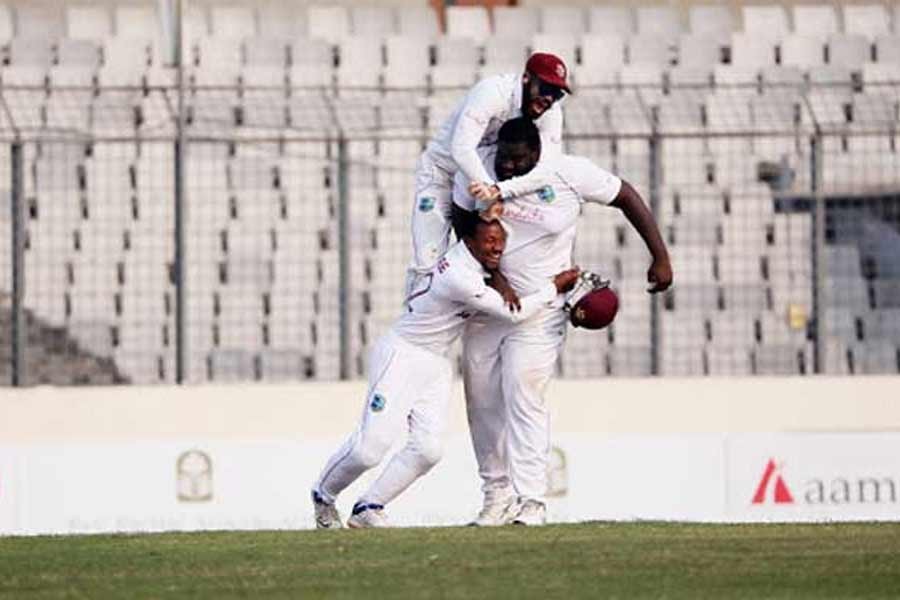 West Indies win by 17 runs to sweep Test series against Bangladesh