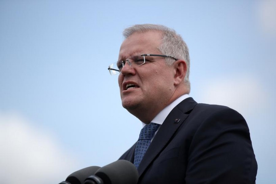 Australian Prime Minister Scott Morrison speaks during a press conference held at Admiralty House in Sydney, Australia on February 28, 2020 — Reuters/Files
