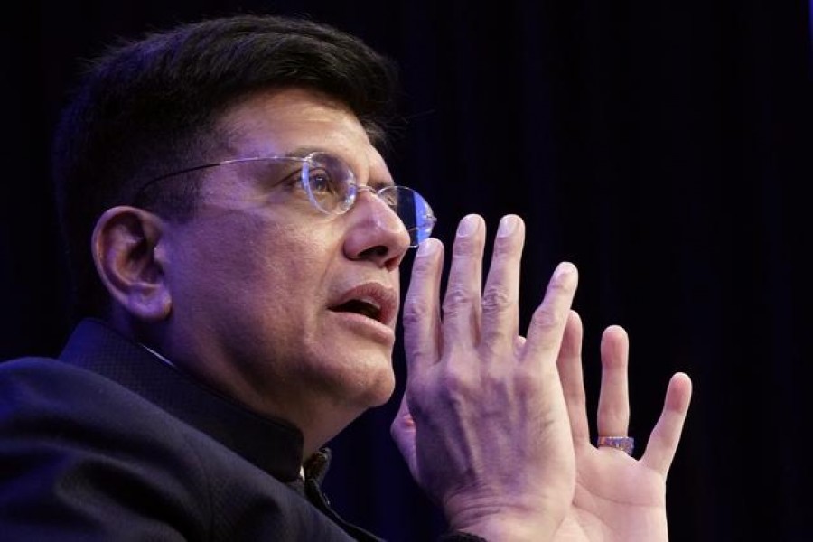 FILE PHOTO: Piyush Goyal, India's Minister of Railways and Minister of Commerce and Industry, attends a session at the 50th World Economic Forum (WEF) annual meeting in Davos, Switzerland, January 21, 2020. REUTERS/Denis Balibouse