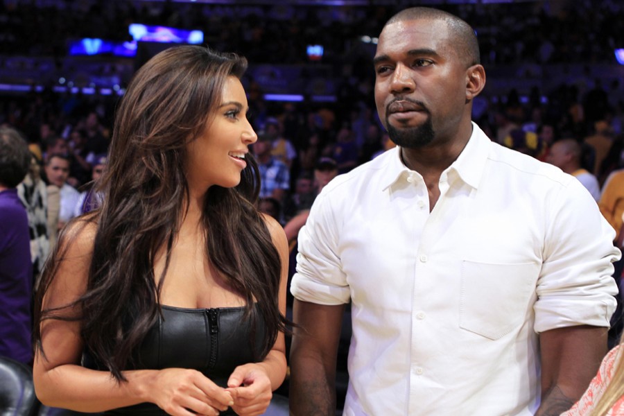 Reality TV star Kim Kardashian (L) and US rapper Kanye West seen in this undated Reuters photo