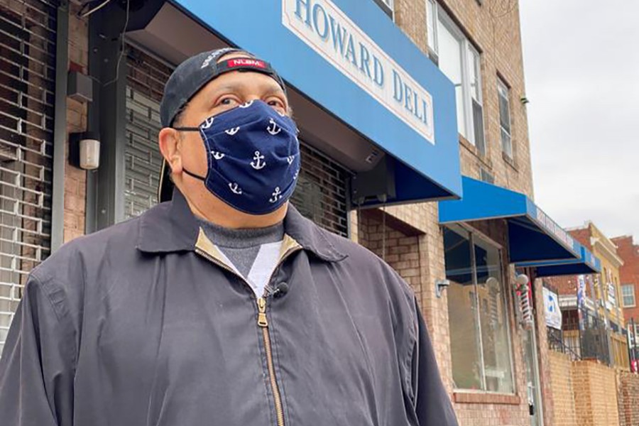 Pepe Diaz stands in front of his now shuttered Howard Deli, which he ran with his brother for more than 30 years before it had to close due to plummeting sales from coronavirus disease (Covid-19), in Washington, US on February 12, 2021 — Reuters photo