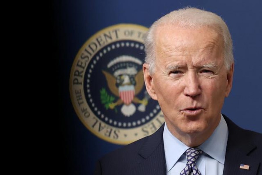 US President Joe Biden delivers remarks as he commemorates the 50 millionth coronavirus disease (Covid-19) vaccination with a number of vaccine recipients in the South Court Auditorium at the White House in Washington, US, February 25, 2021 — Reuters/Files