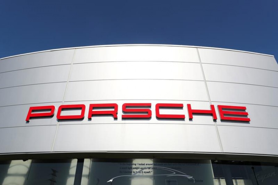 A logo of Porsche is seen outside a Porsche car dealer, amid the coronavirus disease (Covid-19) outbreak in Brussels, Belgium May 28, 2020 — Reuters/Files