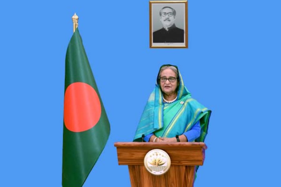 Premier Hasina calls for global action to address liquidity crisis, debt burden in post-Covid era