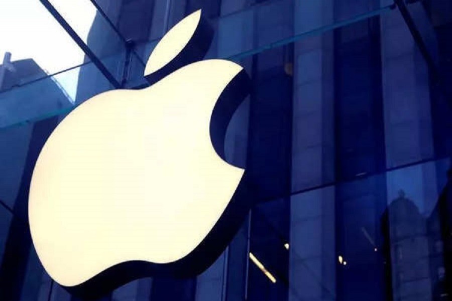 The Apple Inc. logo is seen hanging at the entrance to the Apple store on 5th Avenue in Manhattan, New York, US, October 16, 2019 — Reuters/Files