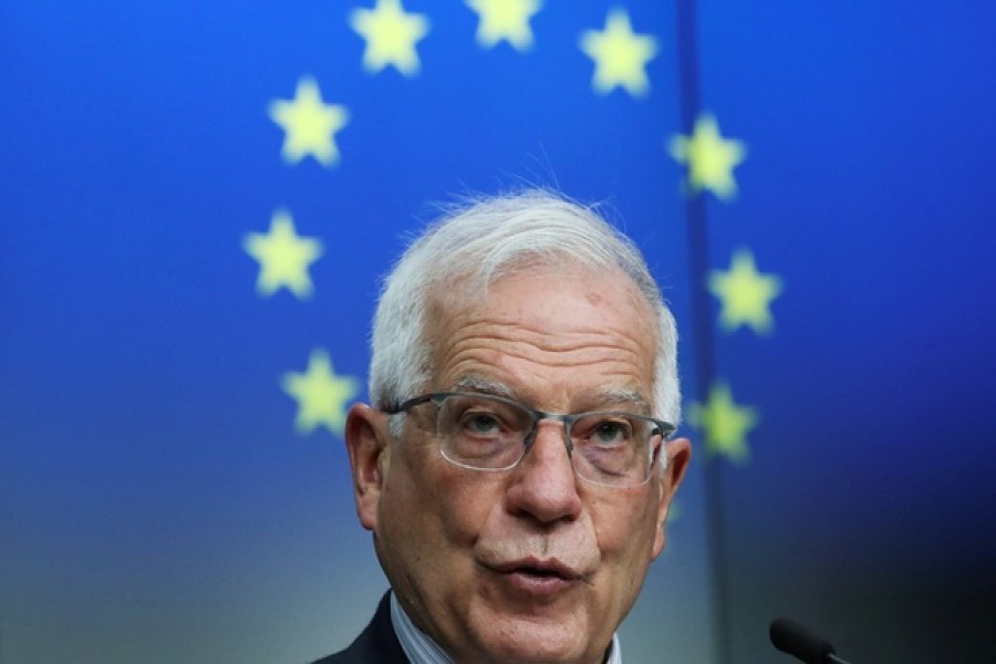 European Union High Representative for Foreign Affairs Josep Borrell attends a news conference after a EU-Georgia association council in Brussels, Belgium, March 16, 2021. REUTERS/Yves Herman/Pool/File Photo