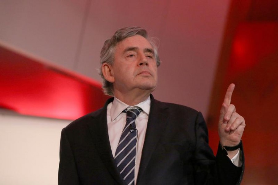 Former British Prime Minister, Gordon Brown, delivers a speech n central London, Britain May 21, 2016. REUTERS/Neil Hall/File Photo