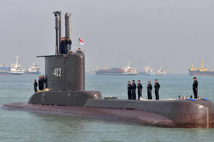 Indonesian Navy's submarine KRI Nanggala-402 sails in Surabaya, East Java province, Indonesia, September 25, 2014. -Reuters file photo