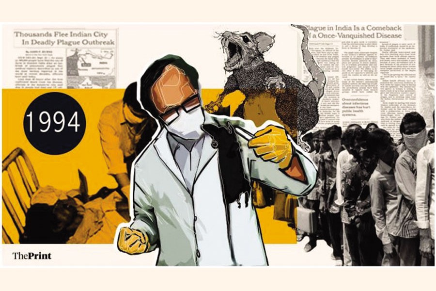 An illustration of Surat plague in India in 1994 - www.theprint.in