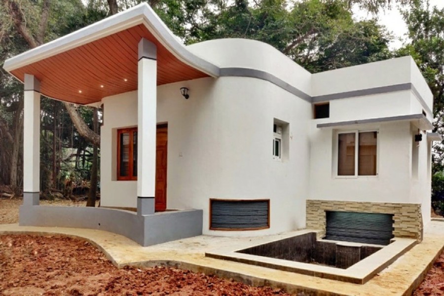 India's first 3D-printed house. Photo taken via Tvasta's official Twitter account.