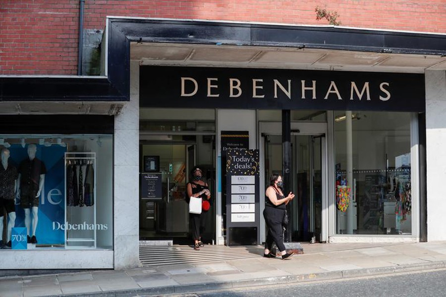 A Debenhams store is pictured, following the outbreak of the coronavirus disease (COVID-19) in Harrogate of Britain last year –Reuters file photo