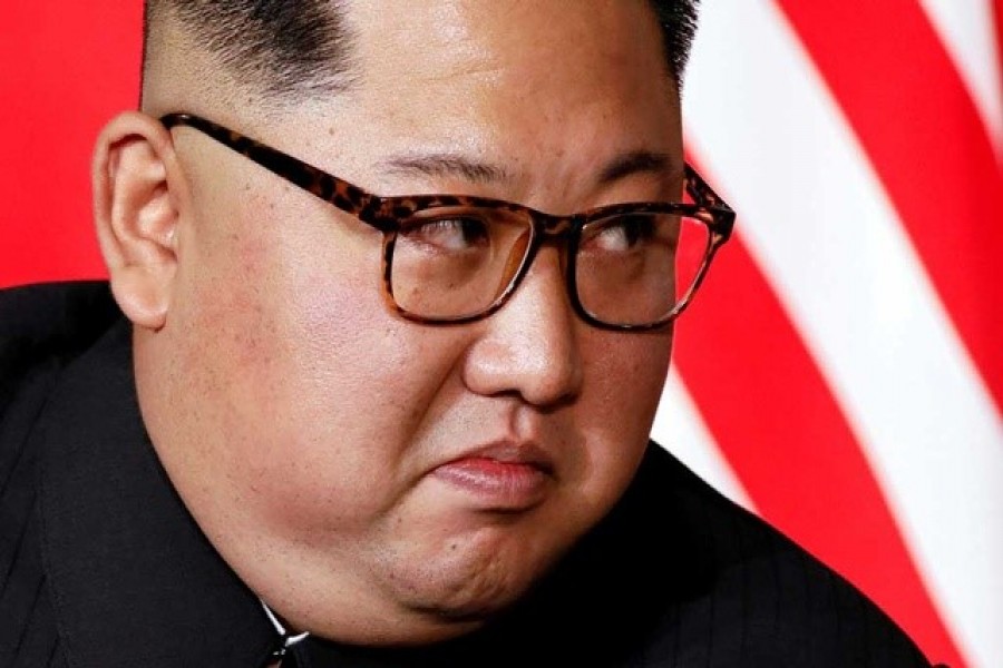 North Korea's leader Kim Jong Un listens to US President Donald Trump as they meet in a one-on-one bilateral session at the start of their summit at the Capella Hotel on the resort island of Sentosa, Singapore June 12, 2018. Picture taken June 12, 2018 — Reuters/Jonathan Ernst/File Photo