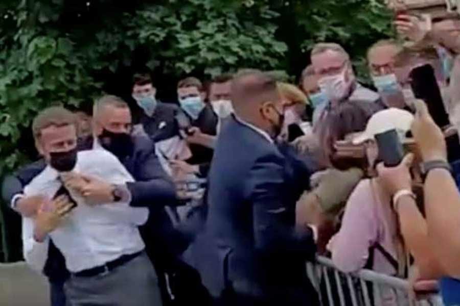 Man held over Macron slapping was medieval martial arts enthusiast