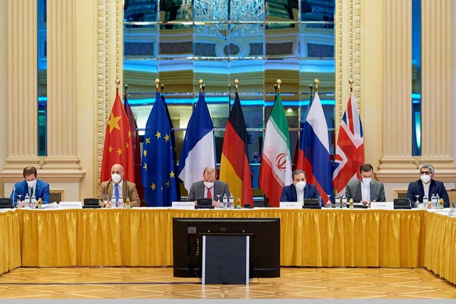 European External Action Service (EEAS) Deputy Secretary General Enrique Mora and Iranian Deputy at Ministry of Foreign Affairs Abbas Araghchi wait for the start of talks on reviving the 2015 Iran nuclear deal in Vienna, Austria on June 20, 2021 — Reuters photo