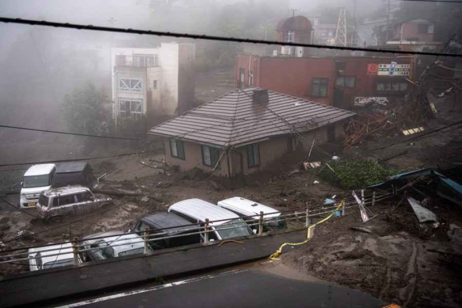 Two dead after mudslide sweeps through Japan town