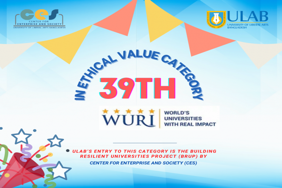 ULAB’s CES project ranks 39th in WURI Ranking 2021