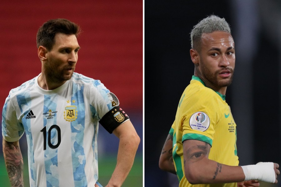 The combination photo shows Argentina forward Lionel Messi (L) and Brazil's Neymar — Reuters photo via Daily Sabah