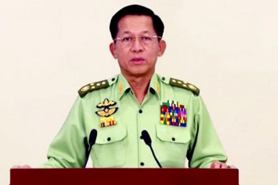 File photo of Myanmar's military ruler Min Aung Hlaing