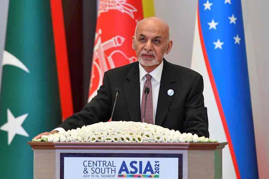 Afghanistan's President Ashraf Ghani attends Central-South Asia trade Summit in Uzbekistan on July 16 -Reuters file photo