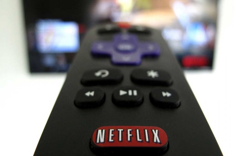 The Netflix logo is pictured on a television remote in this illustration photograph taken in Encinitas, California, US, January 18, 2017 — Reuters/Files