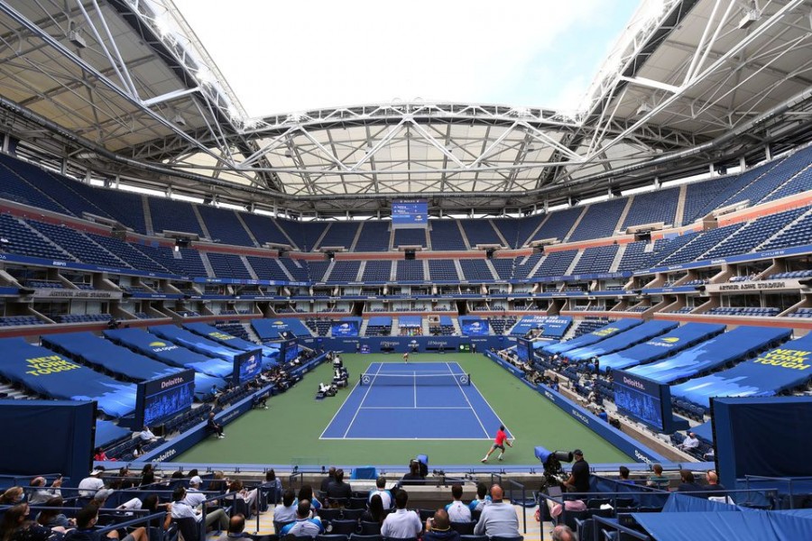 A general view of Arthur Ashe Stadium at USTA Billie Jean King National Tennis Center — USA TODAY Sports via REUTERS