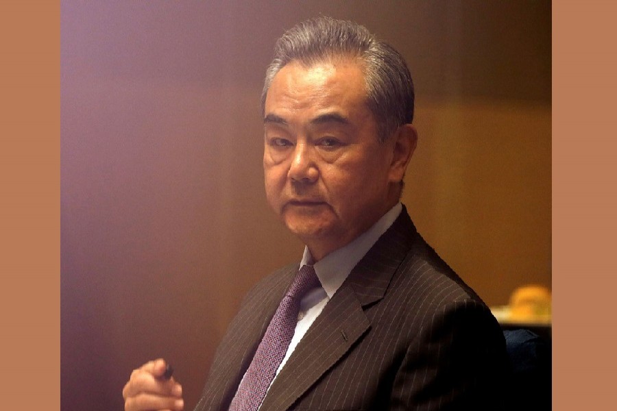 China's Foreign Minister Wang Yi listens during a meeting in Manila, Philippines January 16, 2021 — Francis Malasig/Pool via Reuters