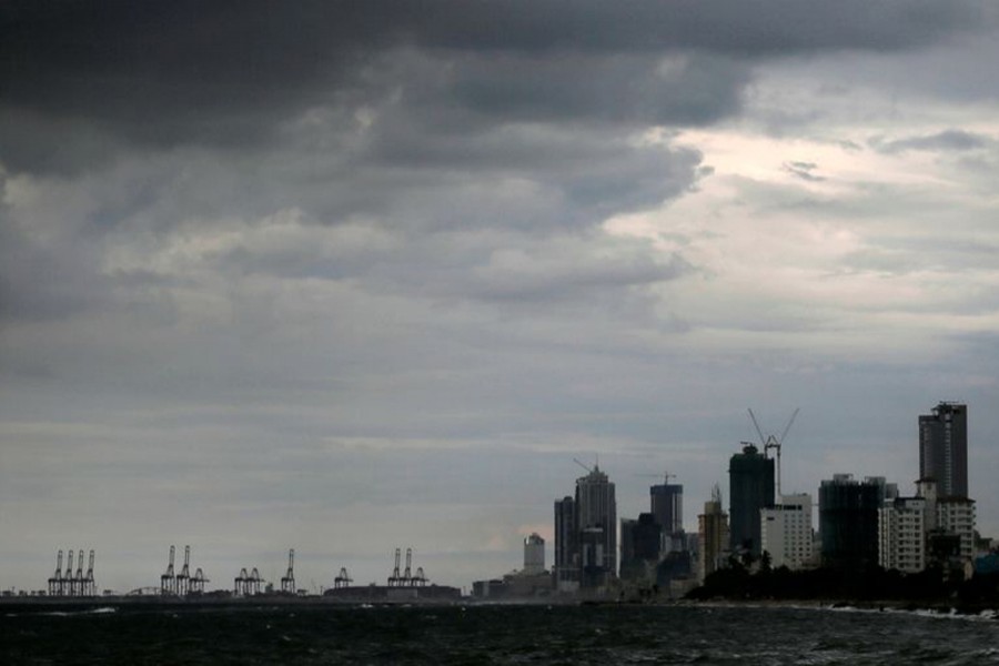 A general view of the main business district as rain clouds gather above in Colombo, Sri Lanka on November 17, 2020 — Reuters/Files