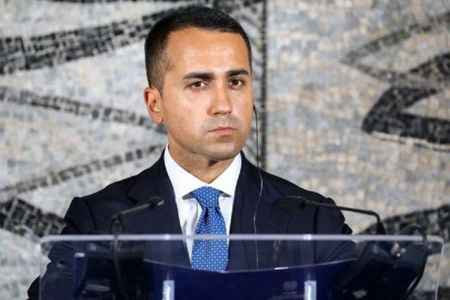 Italian Foreign Minister Luigi Di Maio attends a joint news conference with Russian Foreign Minister Sergei Lavrov following their meeting in Rome, Italy August 27, 2021. Russian Foreign Ministry/Handout via REUTERS