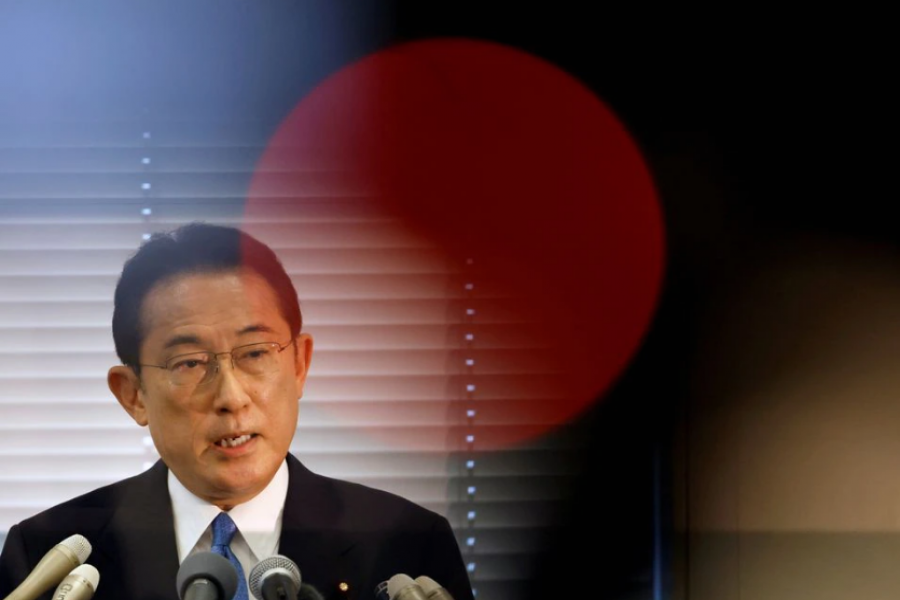 Fumio Kishida, Japan's ruling Liberal Democratic Party (LDP) lawmaker and former foreign minister, announces his candidacy for the party's presidential election at a news conference in Tokyo, Japan, August 26, 2021. REUTERS/Issei Kato/File Photo