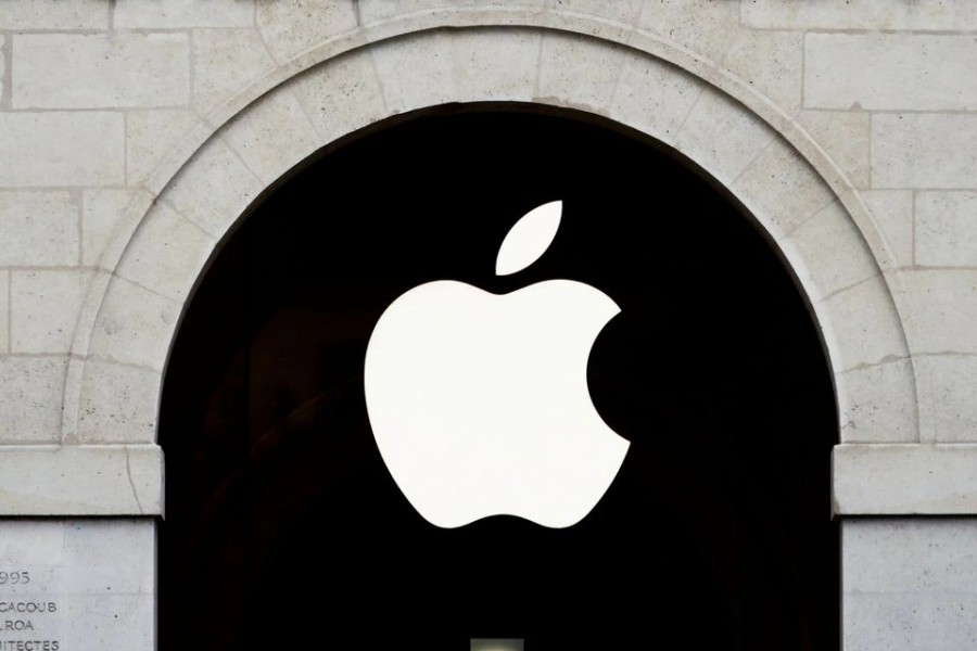 Apple logo is seen on the Apple store at The Marche Saint Germain in Paris, France on July 15, 2020 — Reuters/Files