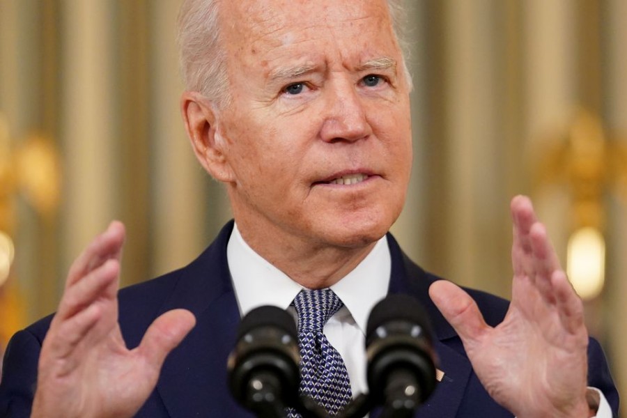 US President Joe Biden delivers remarks on the August Jobs Report at the White House in Washington, U.S., September 3, 2021. REUTERS/Kevin Lamarque