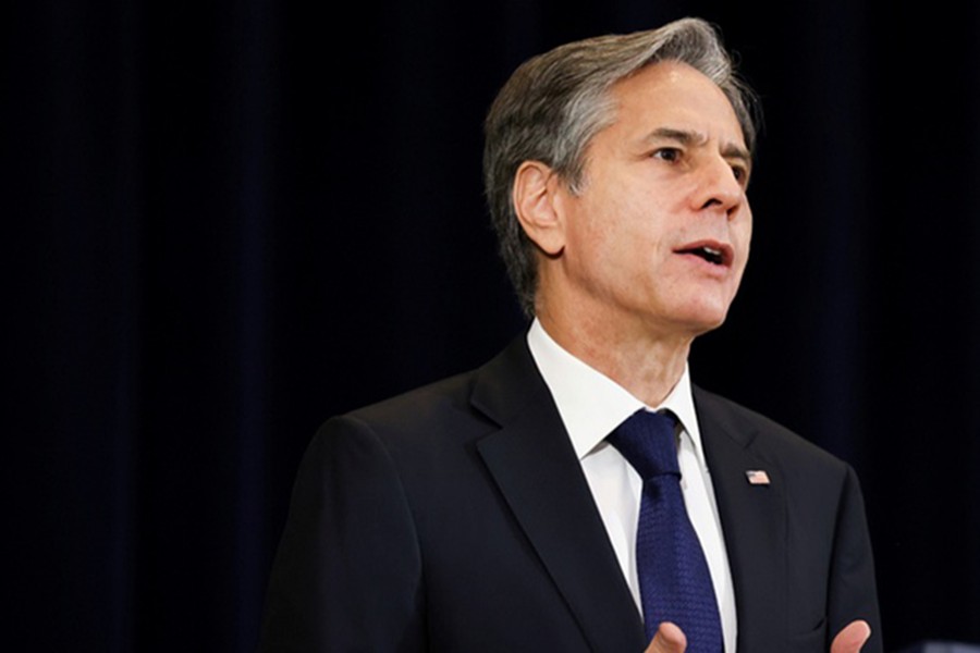 US Secretary of State Antony Blinken gives remarks during a 9/11 commemoration event to mark the 20th anniversary of the September 11, 2001 attacks, at the State Department in Washington, US on September 10, 2021 — Reuters photo