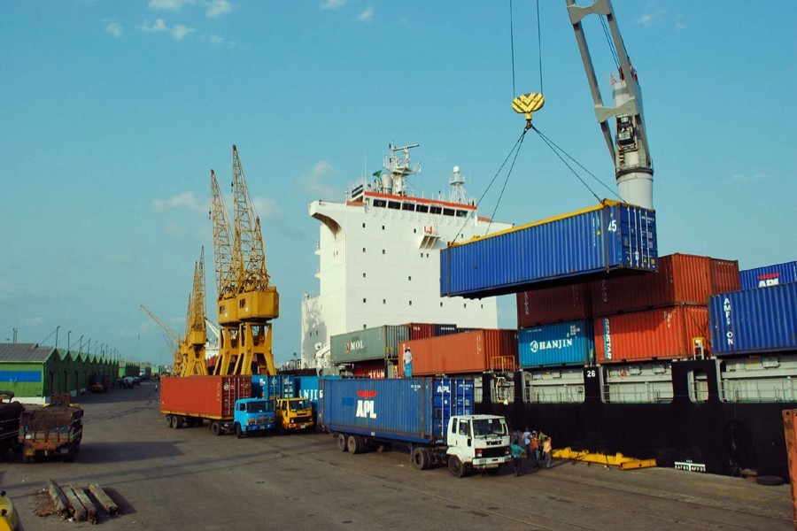 A view of Chittagong Port is seen in this undated photo