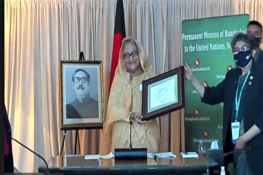 UN-SDSN confers SDG Progress Award on Bangladesh PM