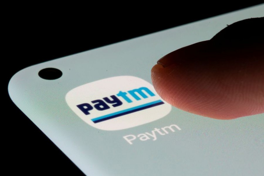 Paytm app is seen on a smartphone in this illustration taken on July 13, 2021 — Reuters/Files