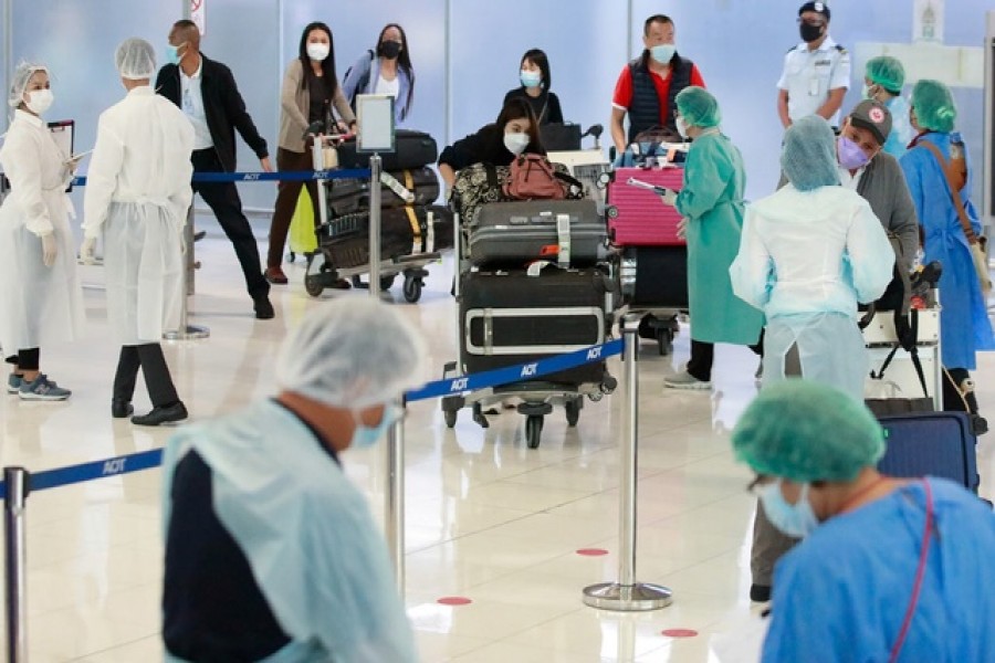 First group of foreign tourists arrive at Suvarnabhumi Airport during the first day of the country's reopening campaign, part of the government's plan to jump start the pandemic-hit tourism sector in Bangkok, Thailand November 1, 2021 – Reuters