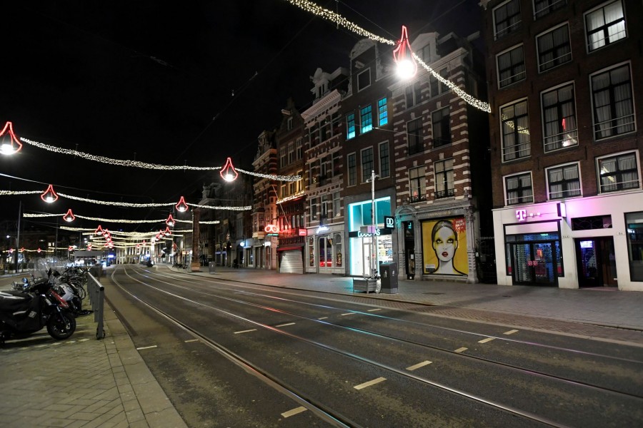 A general view shows a street during a curfew following the coronavirus disease (Covid-19) outbreak in Amsterdam, Netherlands on January 23, 2021 — Reuters/Files