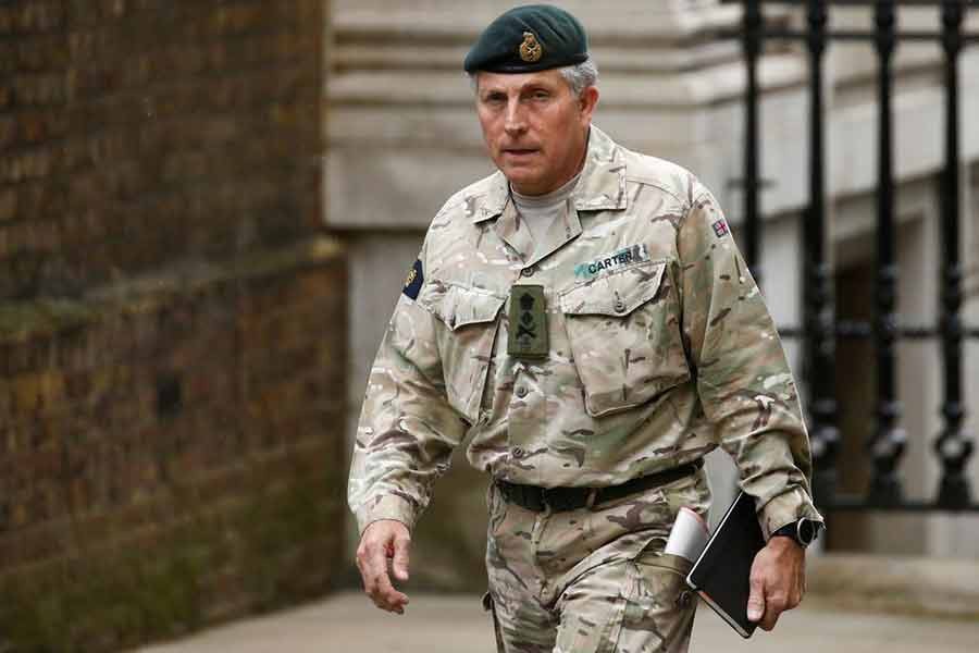 Britain's army chief sees greater risk of war between West and Russia