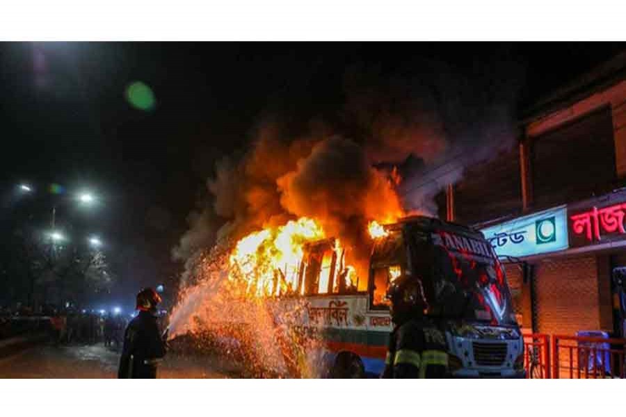 Buses set ablaze after student's death