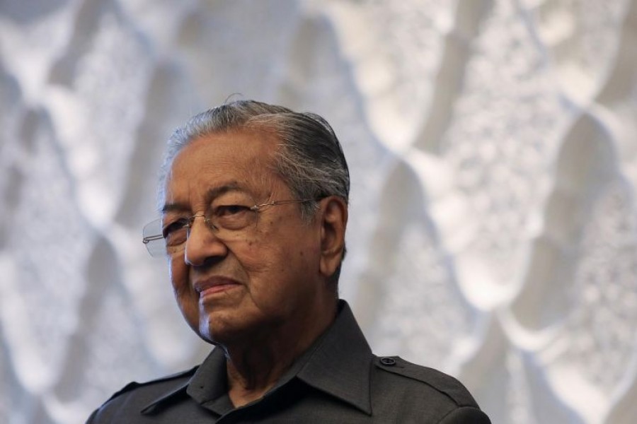 Malaysia's former Prime Minister Mahathir Mohamad reacts during an interview with Reuters in Kuala Lumpur, Malaysia on October 16, 2020 — Reuters/Files